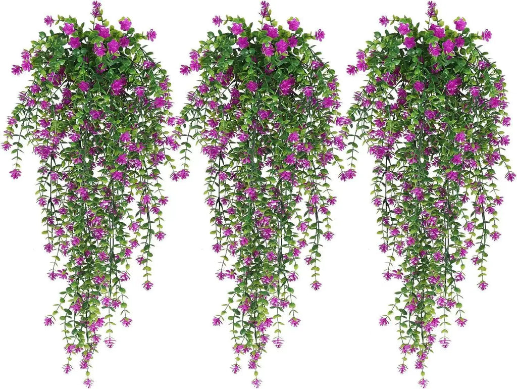 78CM Artificial Flower Eucalyptus Camellia Rattan Money Leaf Rose Wall Hanging Wedding Gardening Home Wedding Decoration