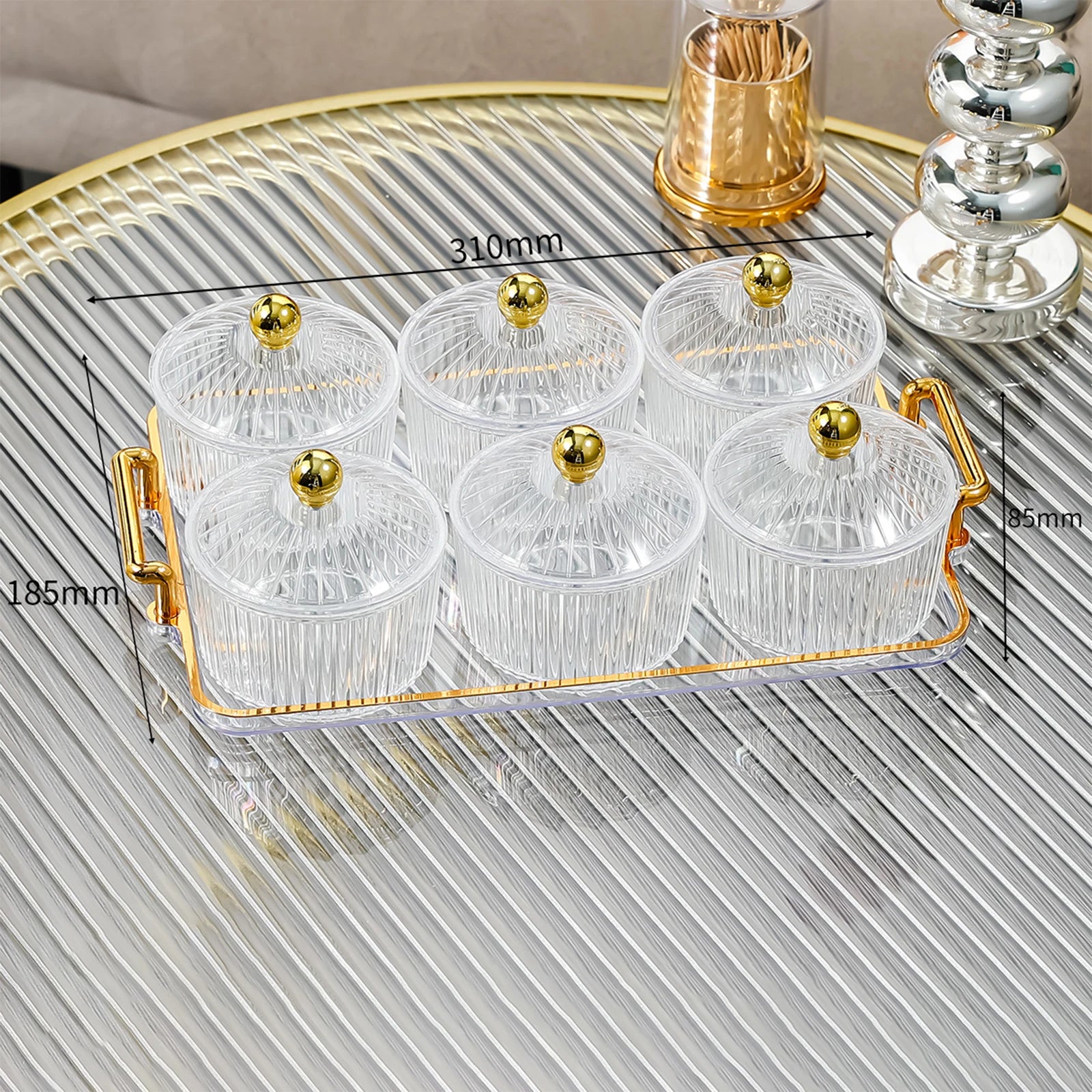 Platsic Caddy Serving Platter Condiment Tray Storage Container Dried Fruit Tray Fruit Snacks Serving Platter for Wedding Kitchen