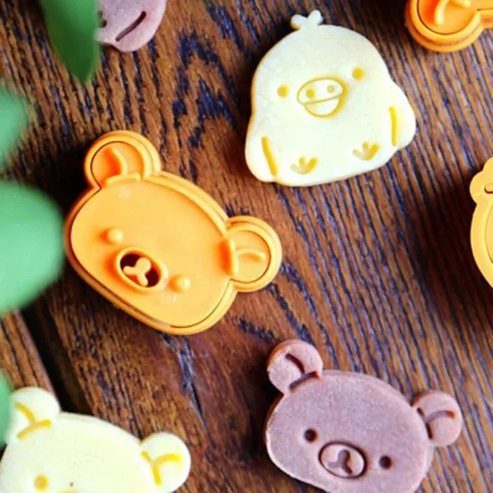 3PCS Cute Bear Sandwich Mold Bread Cake Biscuit Embossing Tool Cookie Cutter Baking Pastry DIY Kitchen Tools Bakery Accessories