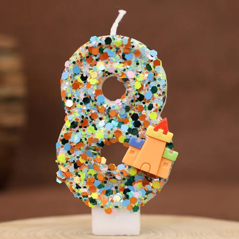 Candles for Birthday Cake Building Blocks Birthday Number Candle for Boy Birthday Cake Topper Supplies