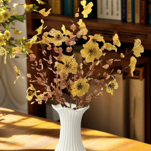 Dried Flower Arrangements Dried Flower Bouquets Artificial Realistic Decoration Ornament For Yard Porch Garden Wedding Party