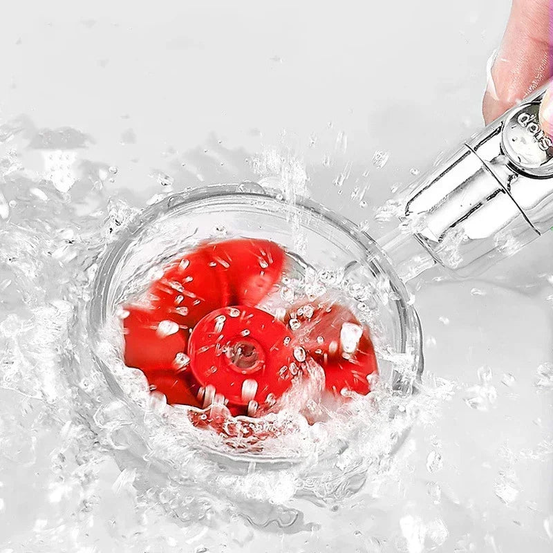 360 Degrees Rotating Turbo Power Shower Head Rain Shower Turbocharge Watering Can with Fan Bathroom Accessories Turbolux Showe