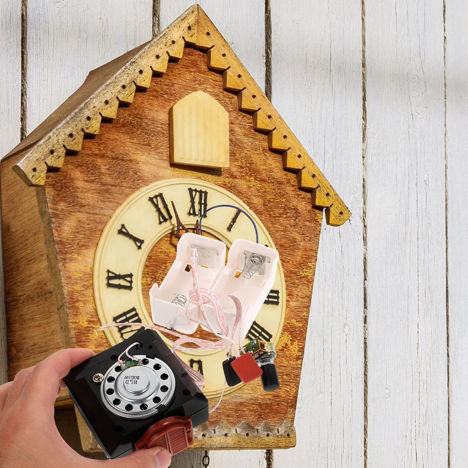 Cuckoo Clock Movement Wall Mounted Silent Quartz Mechanism Replacement For Vintage Decorative Pendulum Wall Clock Repair Kit