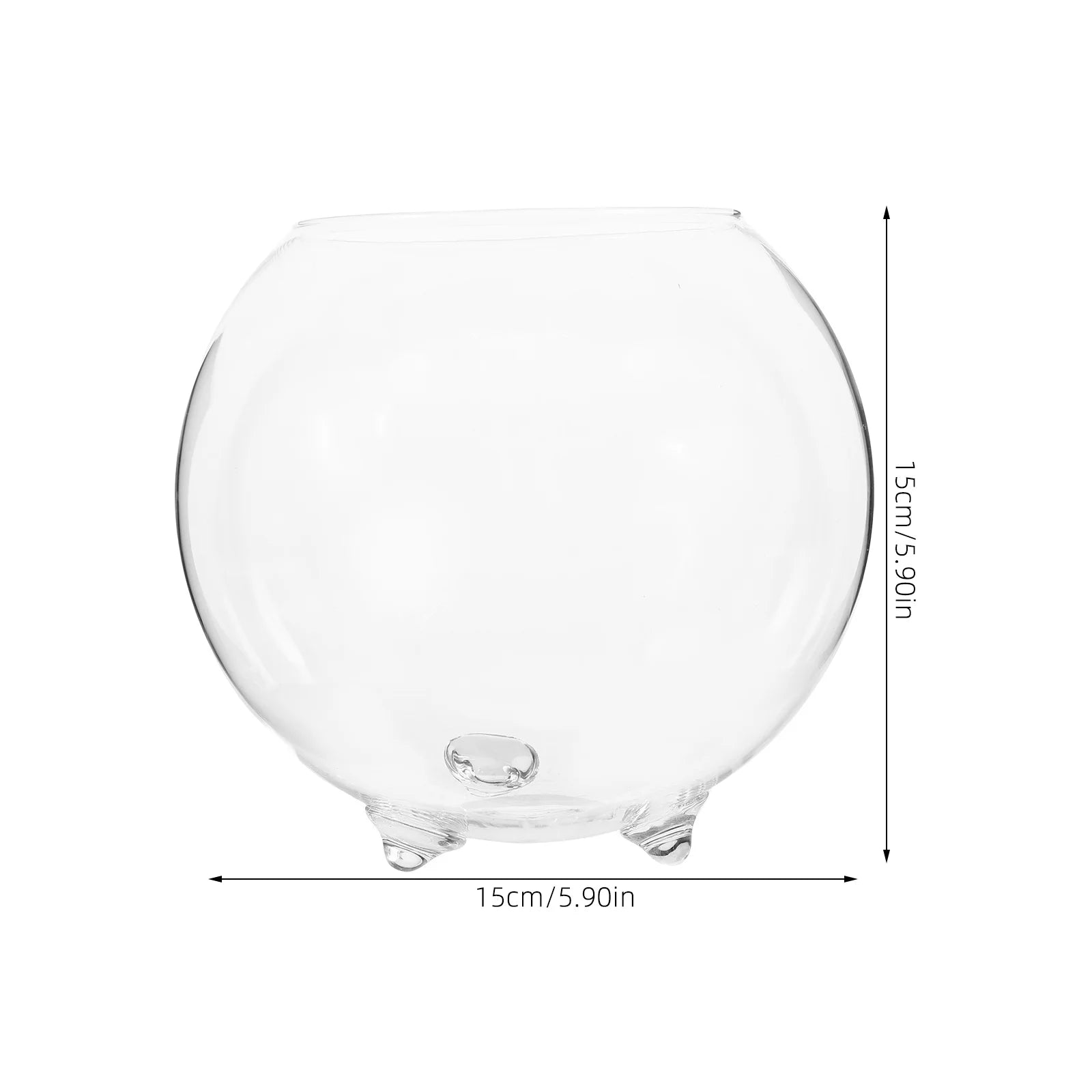 Creative Glass Vase Flower Arrangement Container Transparent Round Modern Chic Home Office Hotel Table Decoration