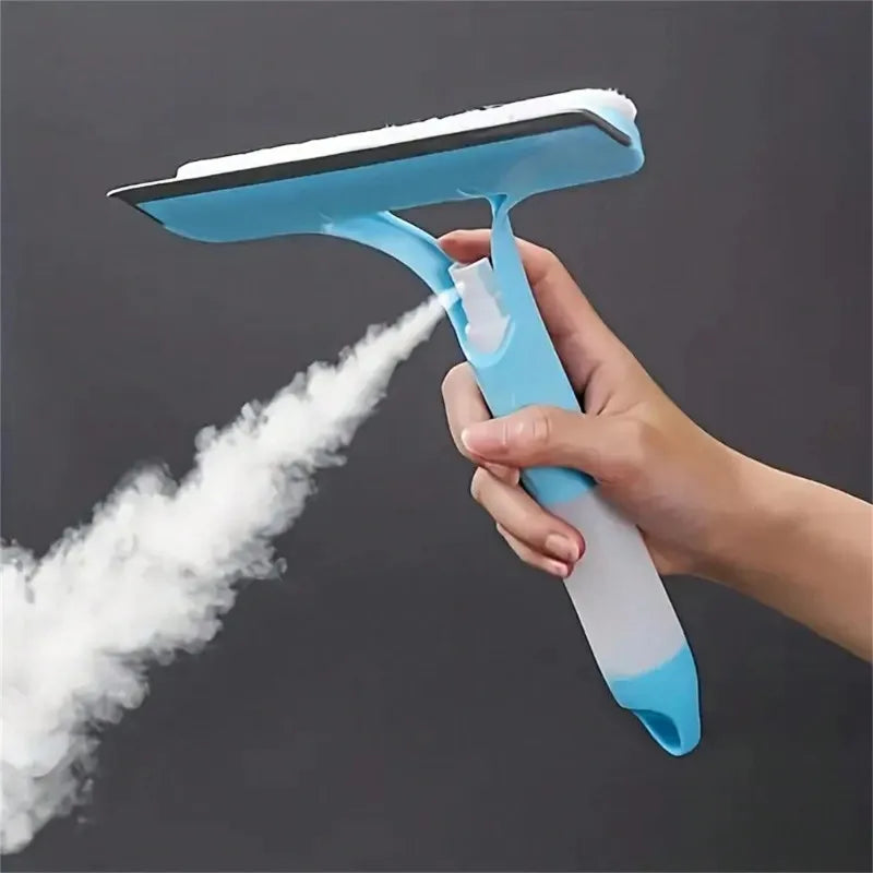 1pc 3 In 1 Glass Wiper With Scraper Sprayer Handheld Glass Scraper For Spraying Squeegee For Window Bathroom Cleaning Supplies