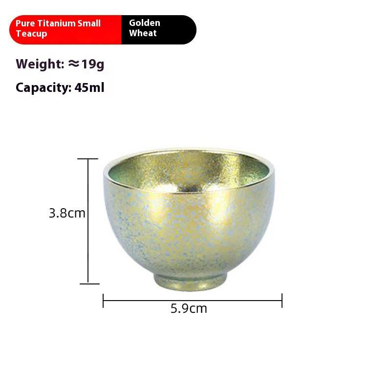 Pure Titanium Small Tea Cup Coffee For Outdoor Portable Camping Coffee And Tea Tableware Brewing Hiking Tea Cup Teapot