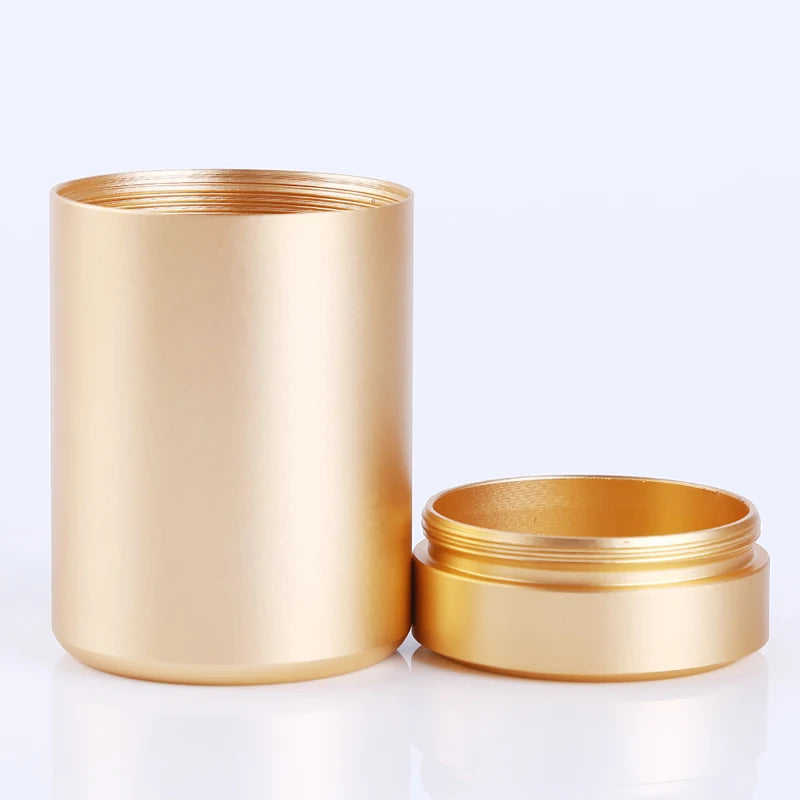 New Airtight Smell Proof Container Quality Stainless Steel Mini Tea Cans Herb Stash Jar Tea Coffee Storage Box Tea Caddies Box