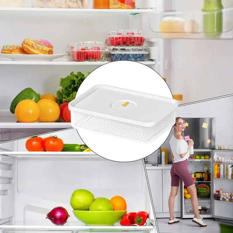 Meat Storage Containers Lunch Meat Saver Clear Lunch Meat Saver Airtight Fridge Cheese Keeper Box For Fruits Vegetables Meat