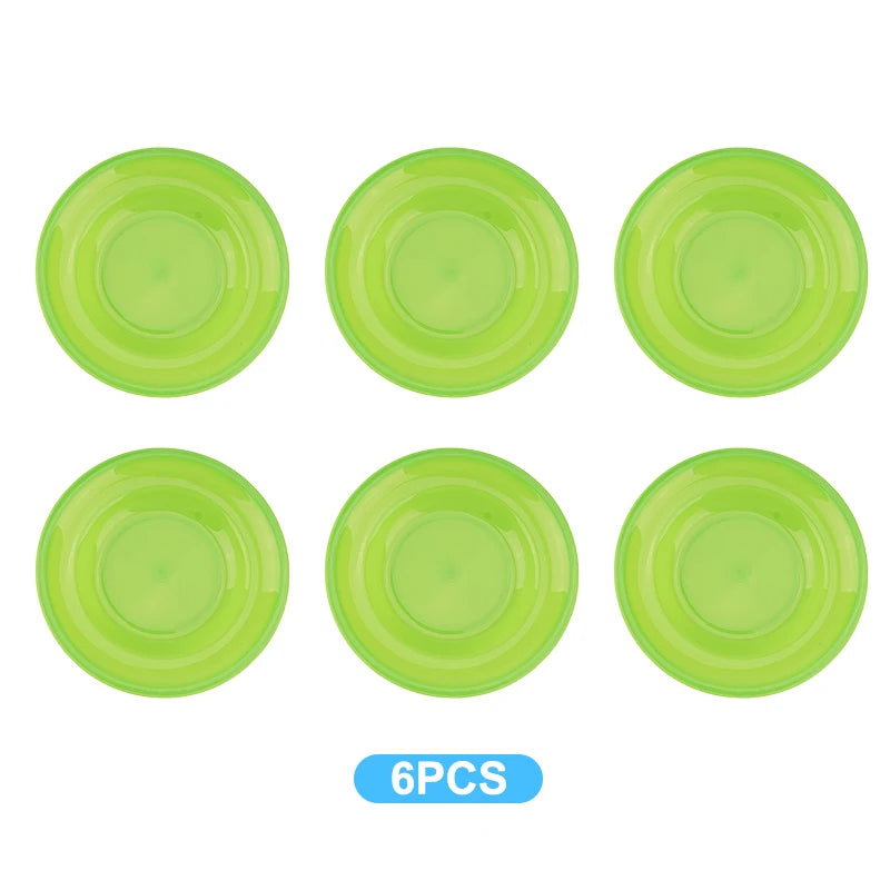 6Pcs Plastic Dinner Plate Dessert Plate Reusable Suitable For Picnic Kitchen Dishwasher Safe Dinner Plate For Home Parties