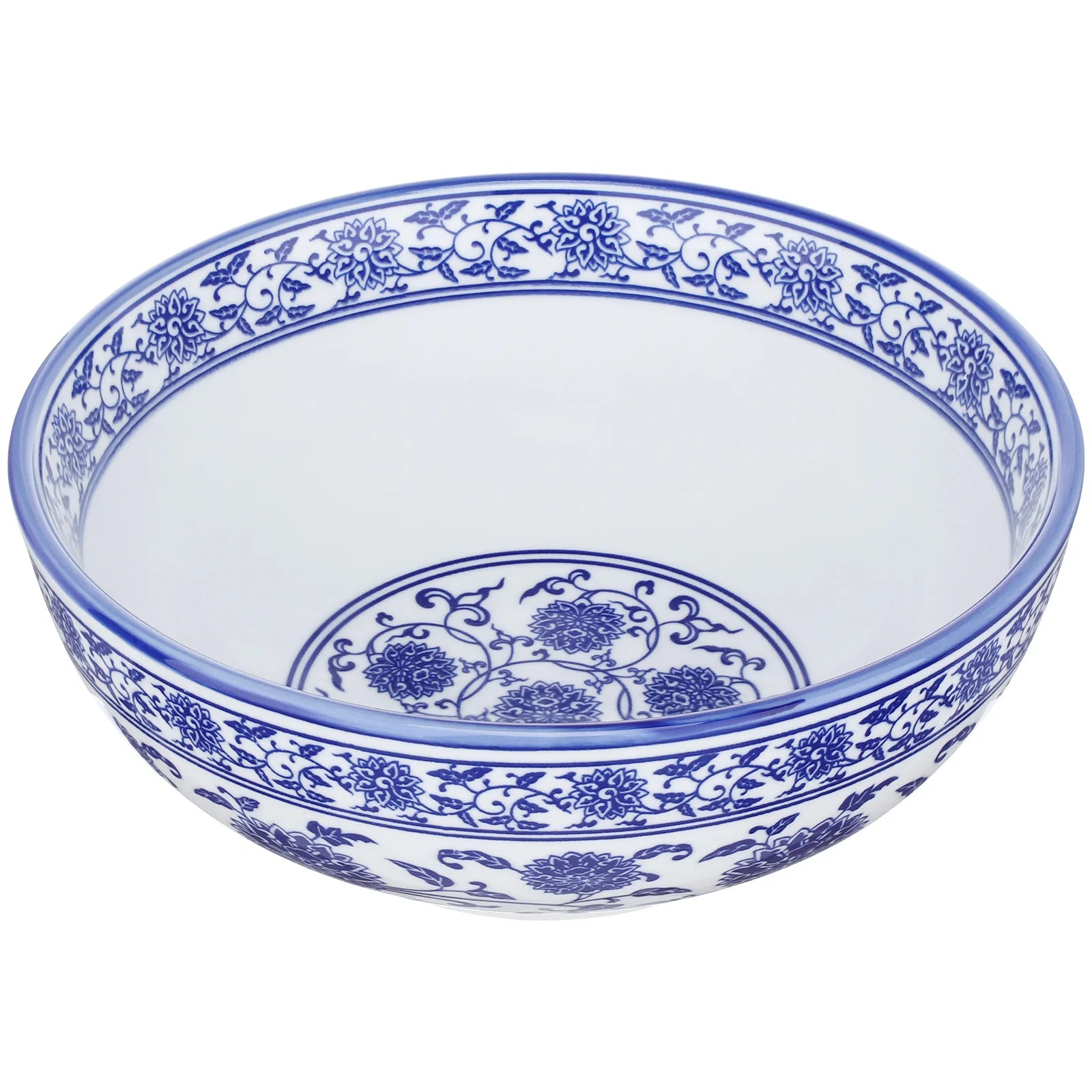 1Pcs Chinese Style Ceramic Bowls Blue and White Porcelain for Hot Cold Meals Soups Noodles Salads Fruits Ceramic Bowl