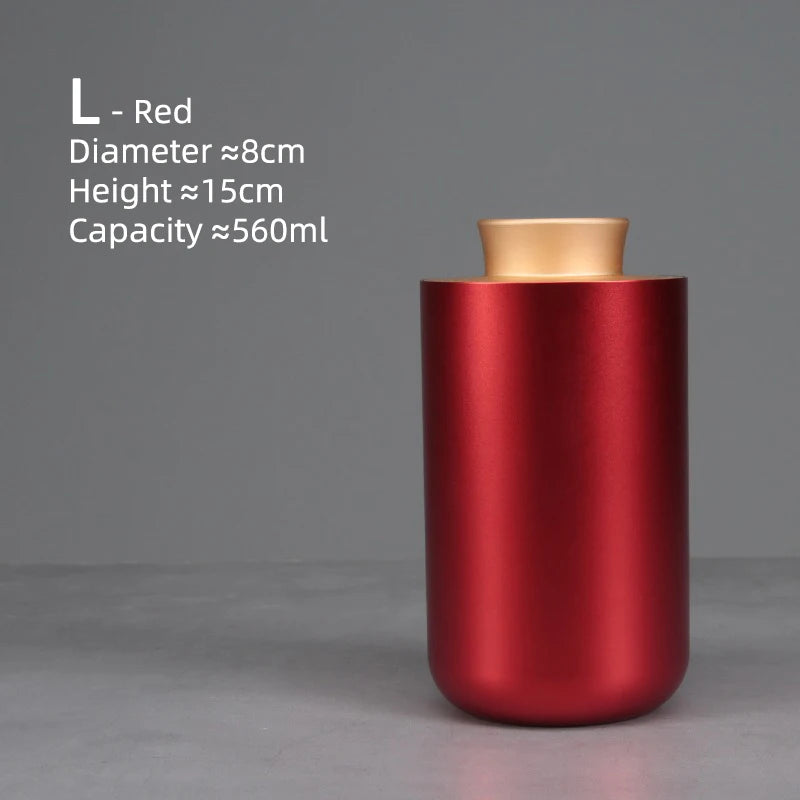 Airtight Jar - Safe Proof Durable Multi-Use Portable Metal Spice Jar Container Waterproof Aluminum Screw-top Lid Lock Odor Case