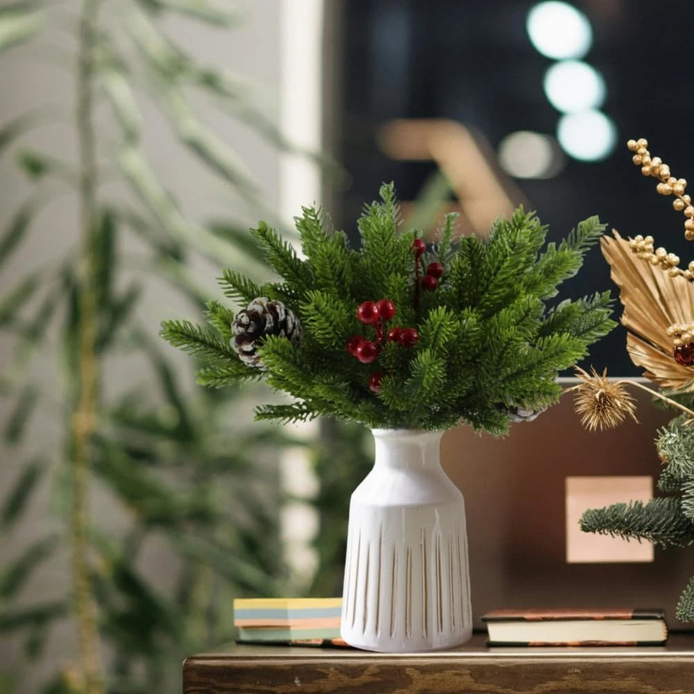 20/50Pcs Artificial Plants Christmas Tree Home Room Table Decoration Outdoor Yard Garden Accessories Household Products Vase Diy