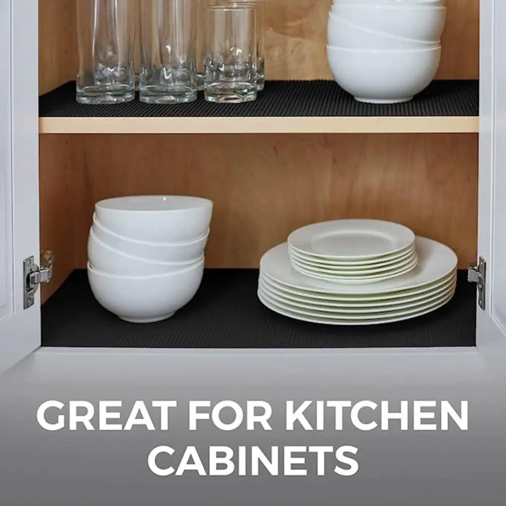 PVC Kitchen Shelf Liner Table Mat Drawers Cabinet Shelf Liners Cupboard Placemat Non-slip Wardrobe Shelves Gridding Liner Mat