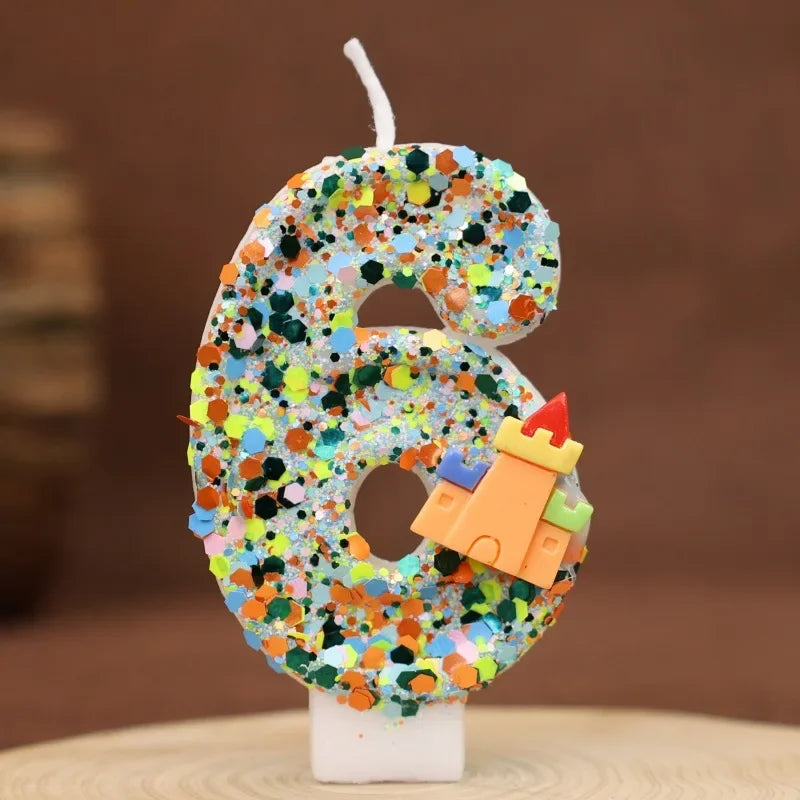 Candles for Birthday Cake Building Blocks Birthday Number Candle for Boy Birthday Cake Topper Supplies