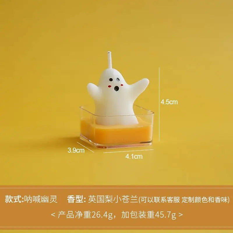 Halloween Aromatherapy Candles Ghost Scented  New Styling Props Ornament Small Tea Wax Indoor French Holiday Souvenir