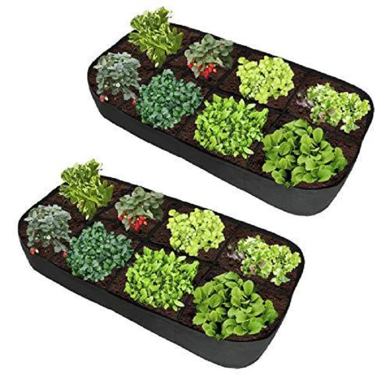 4/8 Grids Felt Grow Bag Flower Plant Pot for Vegetable Tomato Potato Mushroom Growing Planter Garden Flower Planting Pots