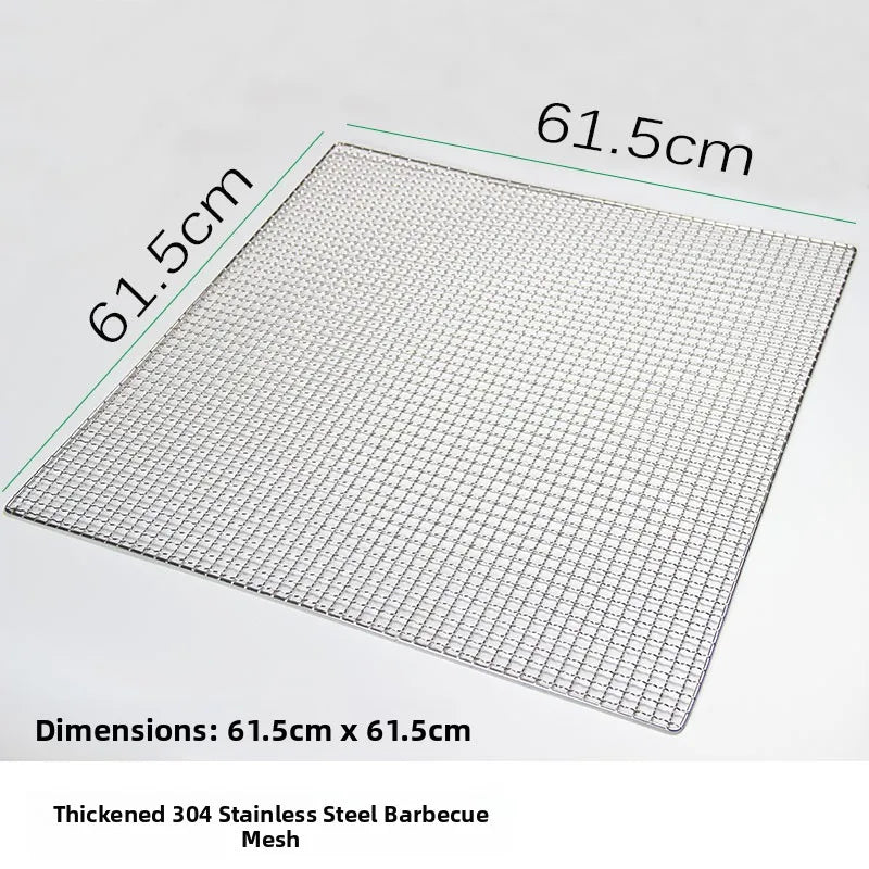 Thiened Rectangular Me BBQ ill Net 304 Stainl Steel Drng Net Barbecue Wire Me for Outdoor Kitchen Cooking Tools