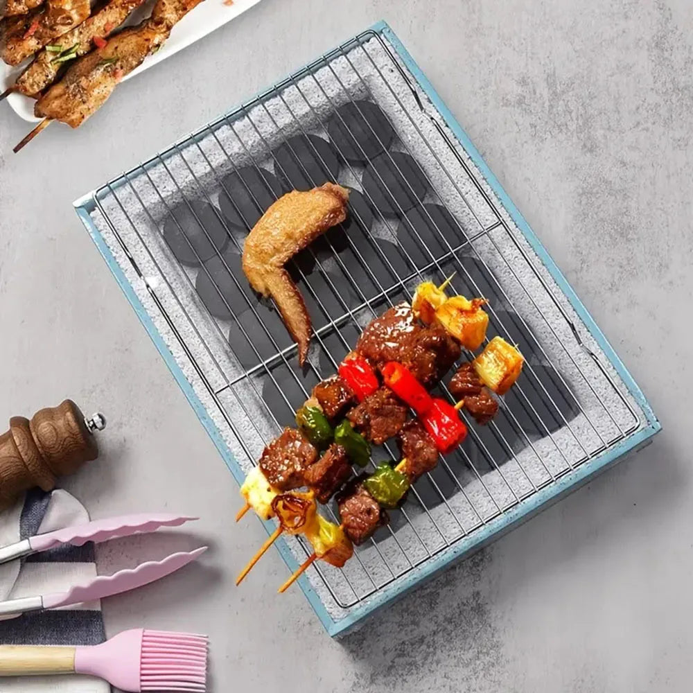 Stainless Steel Barbecue Mesh Mat Reusable Heat Resistance BBQ Baking Net Pad Kitchen Cooking Stove Stand Liner Accessories Tool