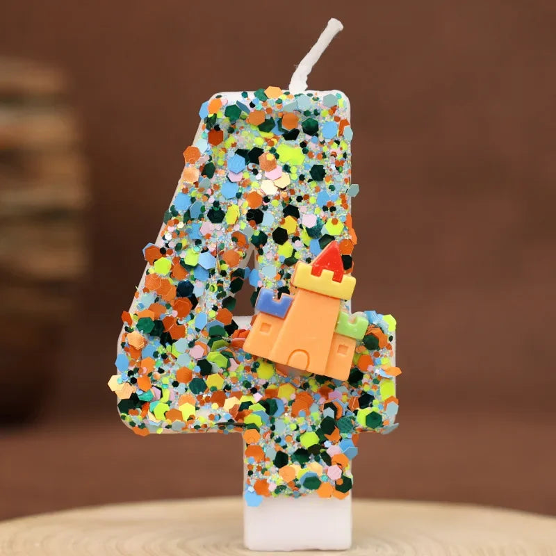 Candles for Birthday Cake Building Blocks Birthday Number Candle for Boy Birthday Cake Topper Supplies