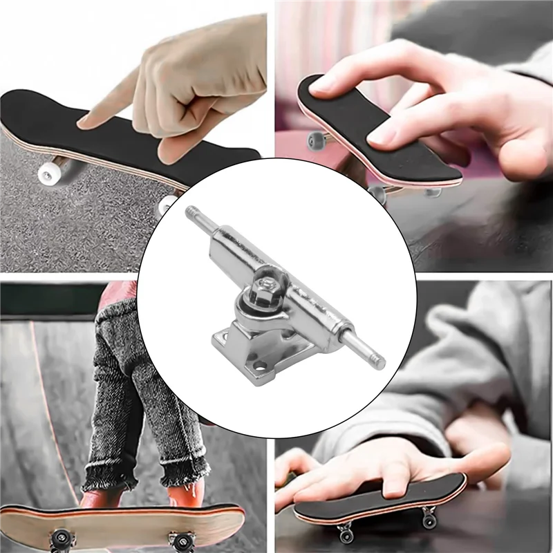 WOWFU-10 Pcs 29Mm Fingerboard Trucks Finger Skateboard Deck With Nuts With Spanner Screwdriver For Finger Skateboards