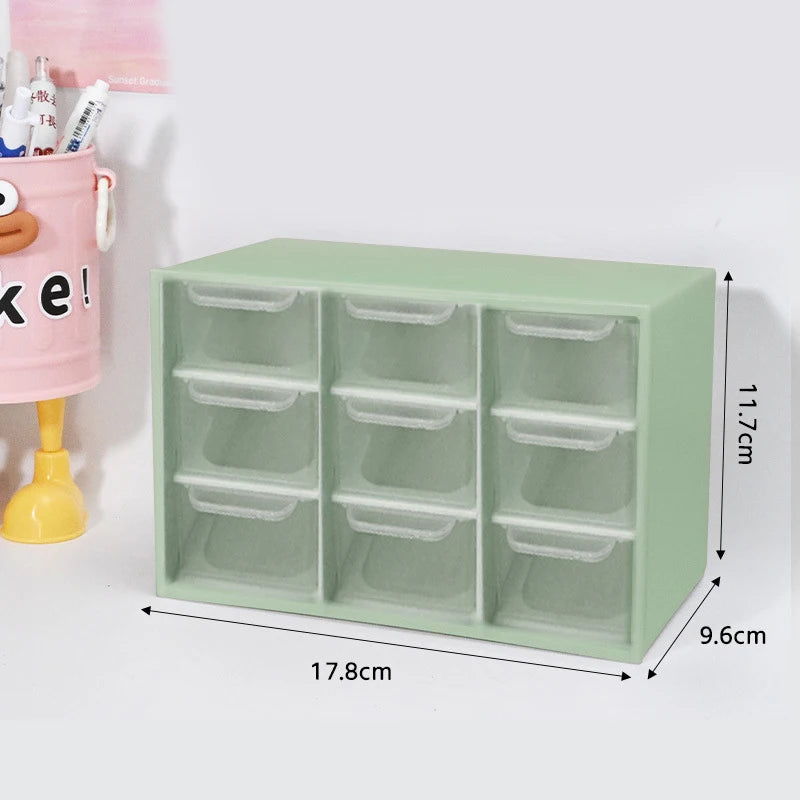 Multi-layer Desktop Storage Box Large Capacity Dustproof Organizing Box Multifunctional Transparent Six Grid Drawer Storage Box