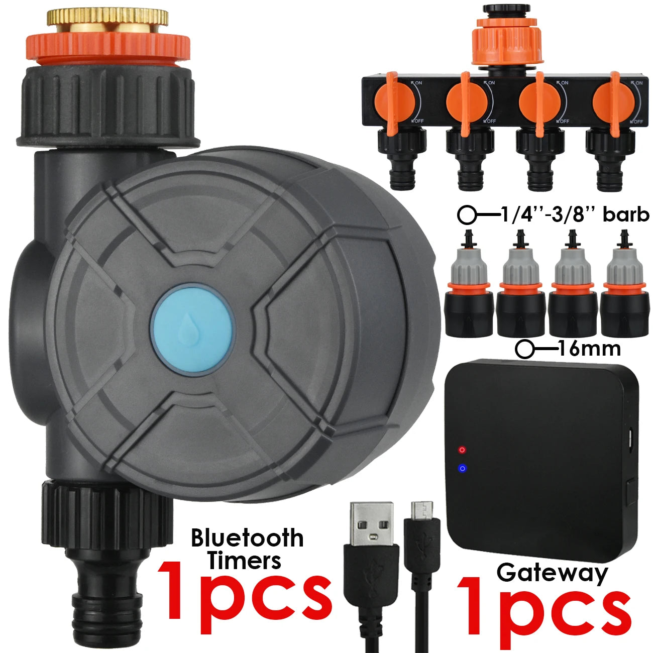 KESLA 1/4'' Hose Garden Micro Drip Irrigation Automatic Watering System Kit 13CM Sprinkler for Pot Flowers Vegetables Greenhouse