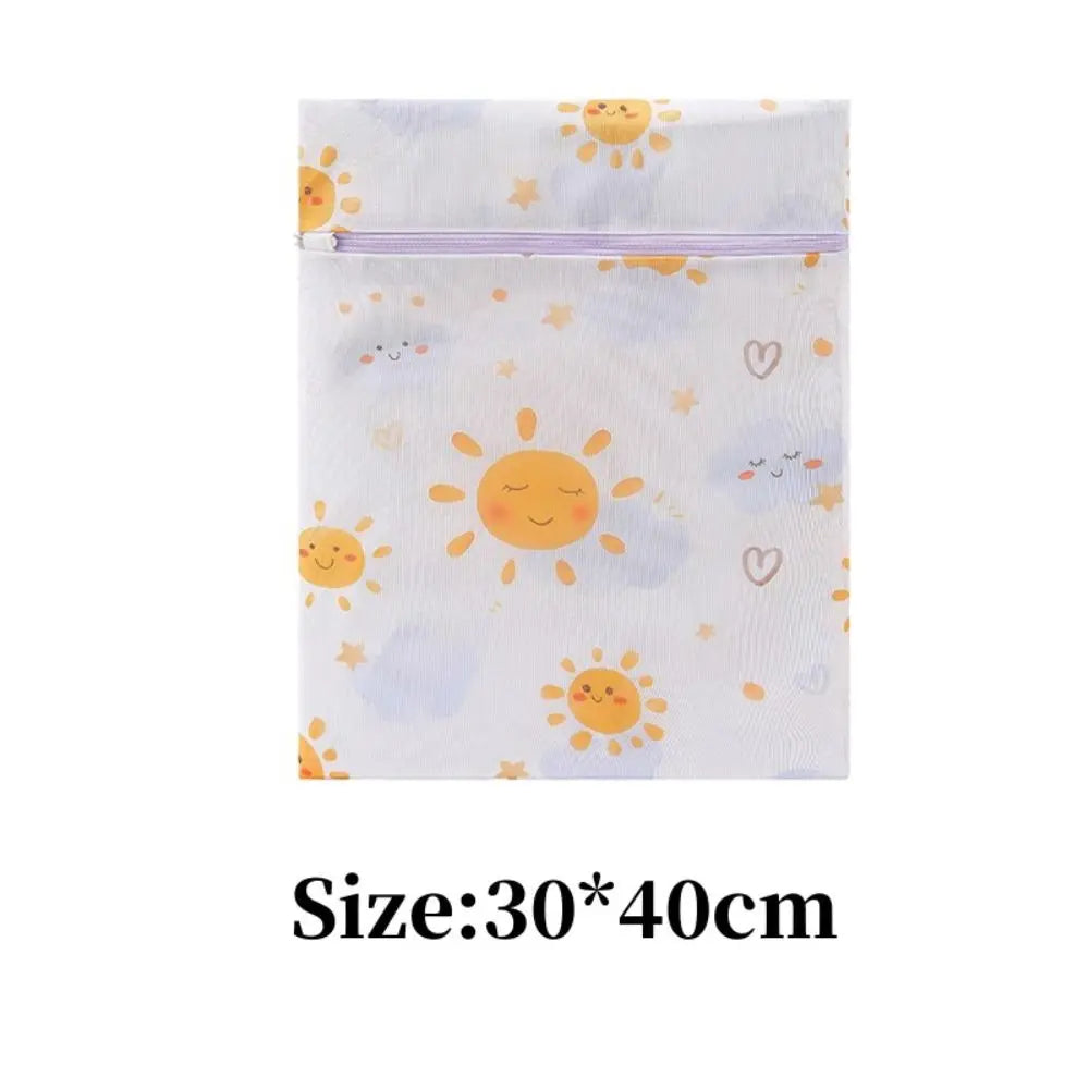 Portable Washing Machine Laundry Bags Printing Mesh Wash Bag Clothing Organizer Foldable Laundry Wash Bag Home