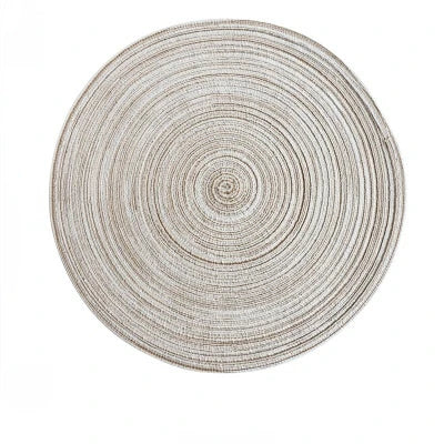 1pcs Round Table Mat Woven Ramie Placemats Anti Slip Dining Table Mats Non-Slip Tableware Bowl Pads Kitchen Drink Cup Coasters
