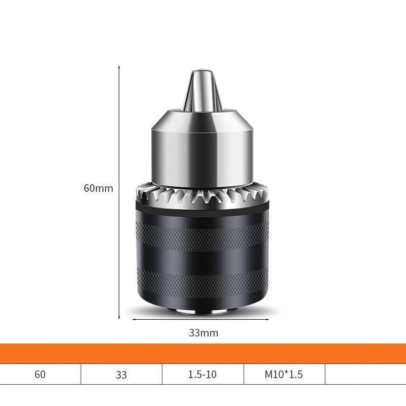 Keyless Drill Chuck Quick Change Conversion Adapter 1/2 3/8 Unf Mount 2~13mm 0.8~10mm Self-Tighten Screwdriver Drill Bits Chucks