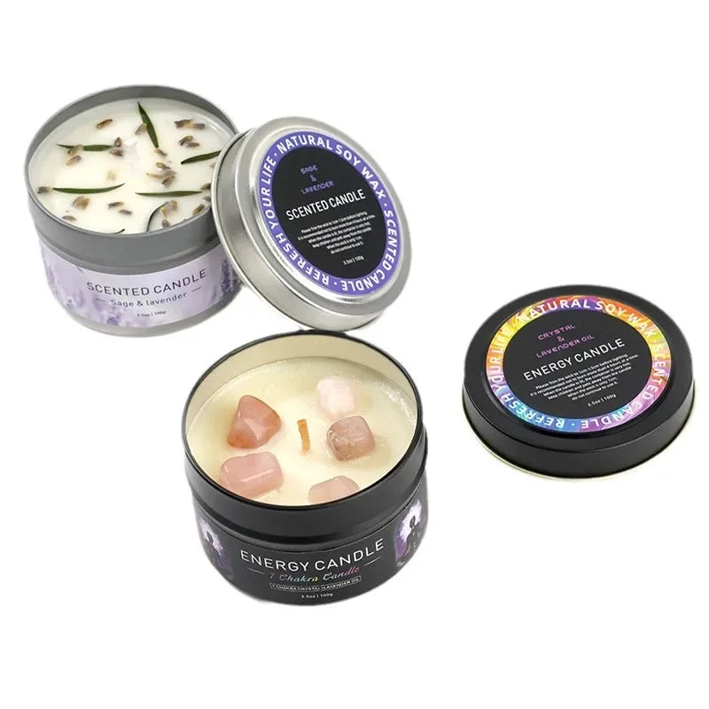 Scented Candle Gift Soy Wax Aromatherapy Candles Iron Cans Soy Wax Home Decoration m