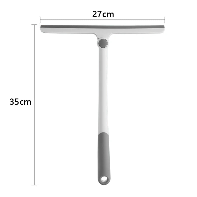 360 Degree Rotatable Shower Squeegee Glass Wiper Scraper Squeegee Cleaner With Silicone Holder Bathroom Mirror Scraper Cleaning