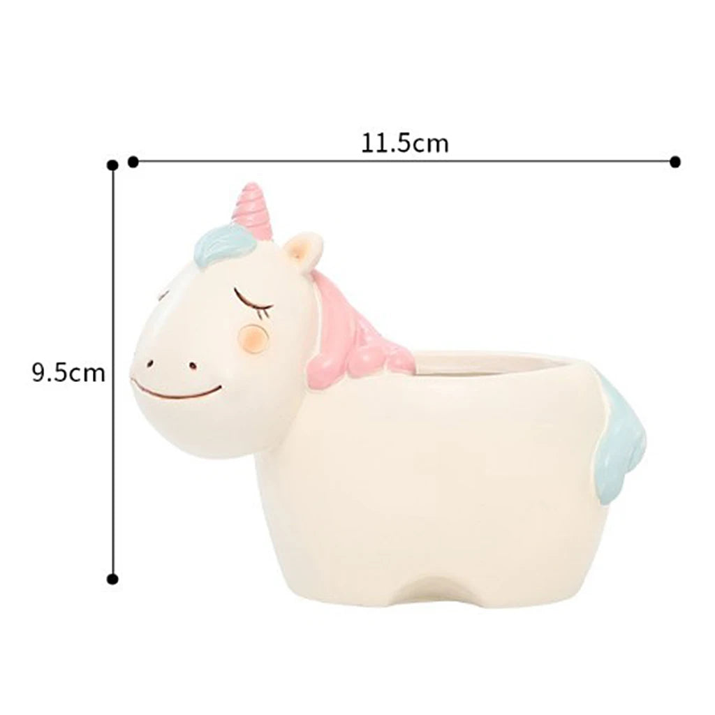 Cute Animal Flower Pot Creative Resin Garden Succulent Planter Home Office Desk Decor Herb Storage Box Plant Container