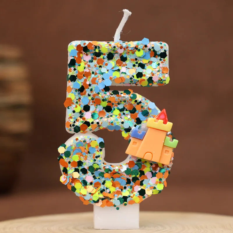 Candles for Birthday Cake Building Blocks Birthday Number Candle for Boy Birthday Cake Topper Supplies