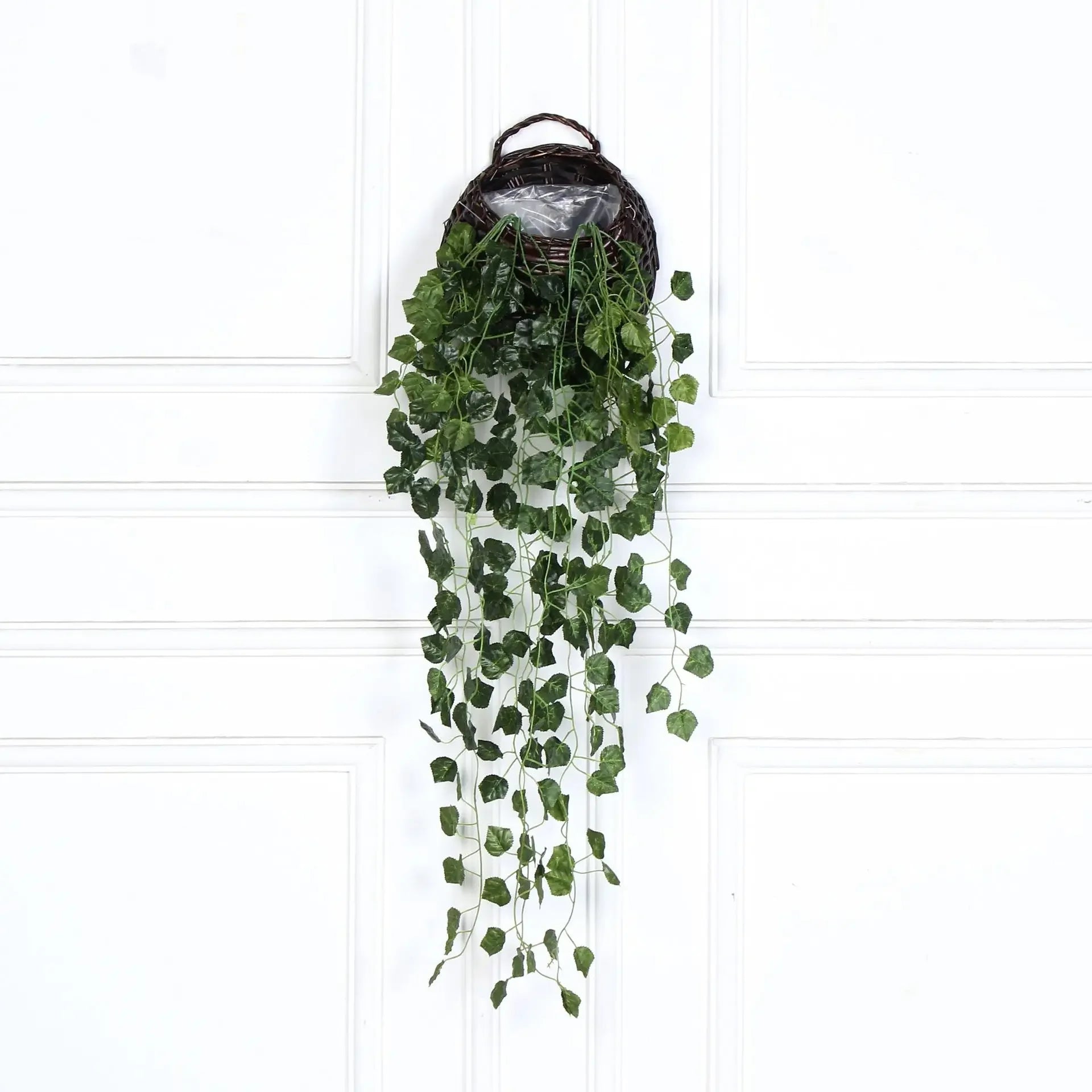 90cm Artificial Green Radish Wall Hanging Plant Rattan Home Living Room Decoration Background Wall Flower Vine Plant