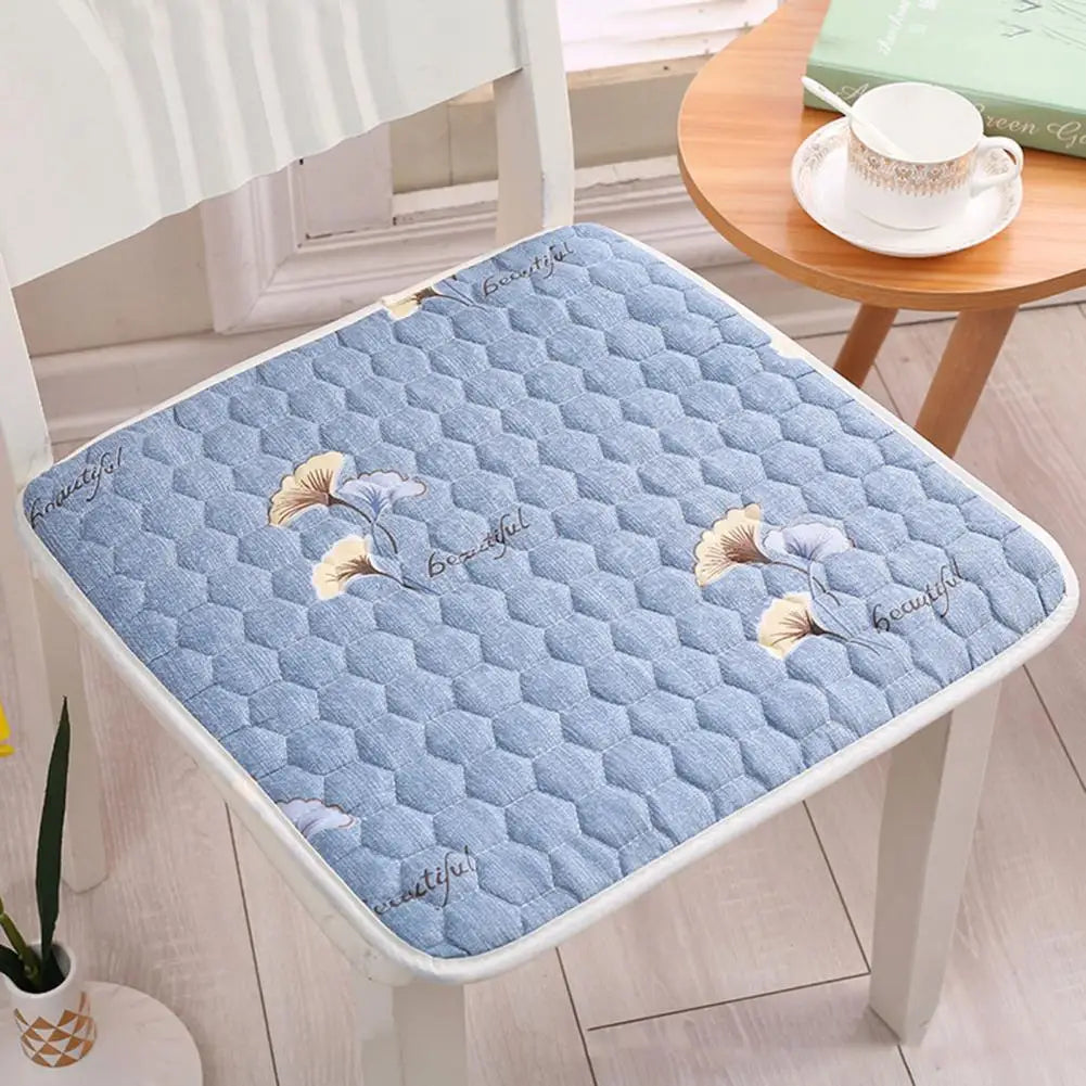 Chair Cushion With Straps Decorative Polyester Square Chair Pad Quilt Mat Household Restaurant Dining Stool Cushion Car Sofa Pad
