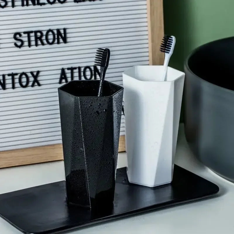 Home Bathroom Tooth Mug, 300ml Plastic Cup, Toothbrush Holder, Washing Drinking Tools, Drinkware