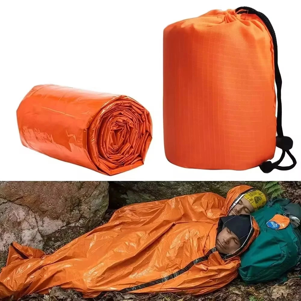 Auto Outdoor First Aid Sleeping Bag Waterproof Mylar Thermal Blankets Emergency Camping Wilderness Insulation Warm Equipment