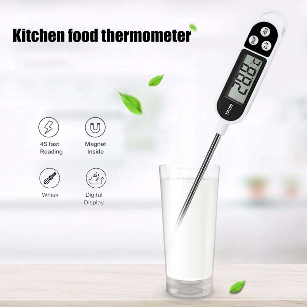 TP300 Electronic Temperature Probe Instant Read Digital Temperature Measuring Tool Digital Milk Thermometer for Home Kitchen Use