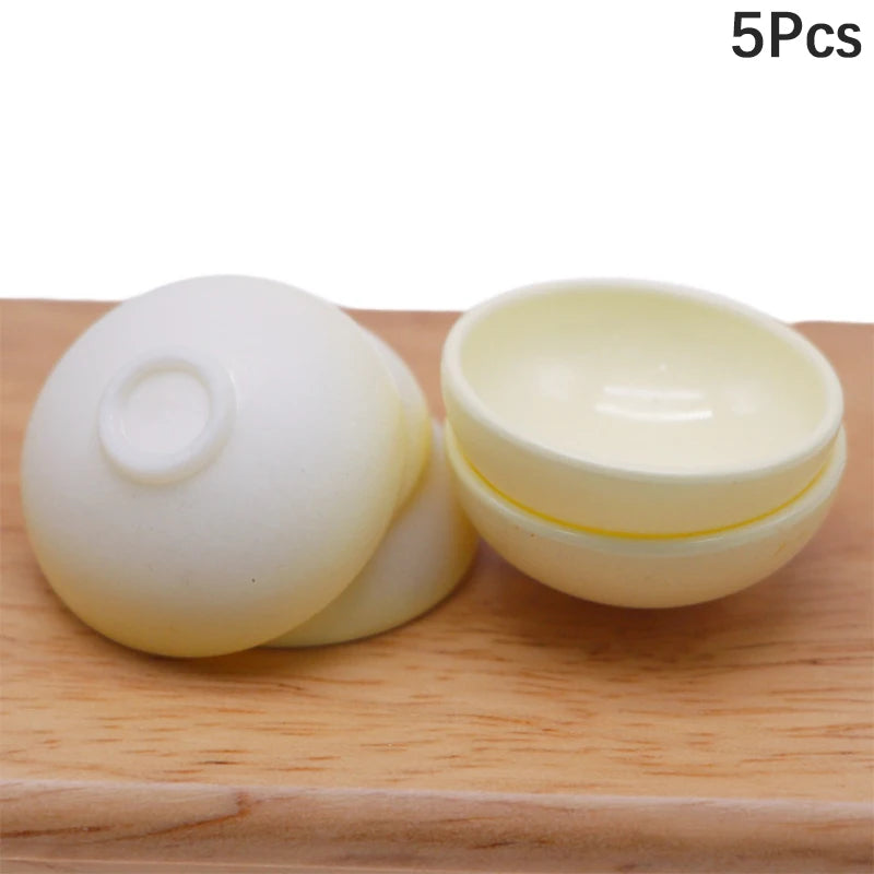 5Pcs 1:12 Dollhouse Miniature Fruit Bowl Salad Bowl Soup Plate Mini Cutlery Kitchen Tableware Decor Toy Doll House Accessories