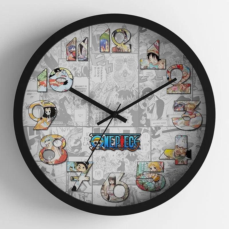 10-inch One Piece Wall Clock Luffy Animation Two-dimensional Living Room Bedroom Wall Creative High-Precision Decoration Clock