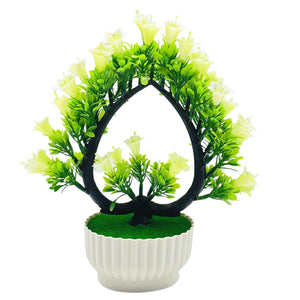 Artificial Flower Bonsai Realistic UV Resistant Plastic Easy Care Fake Flowers Bonsai for Outdoor