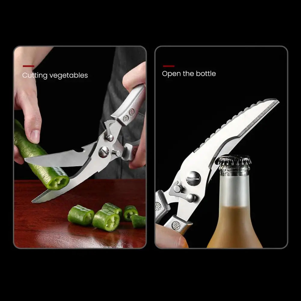 Kitchen Scissors Heavy Duty Poultry Shears with Safety Lock Stainless Steel Blades Scissors Meat Fish Vegetables Cutting Shears