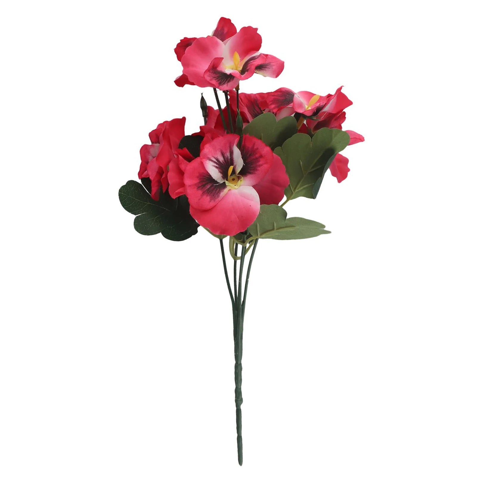 Colorful For Wedding Party Decoration Pansy Fake Flower Bouquet Artificial DIY Craft Red/Orange/Purple Rose Red