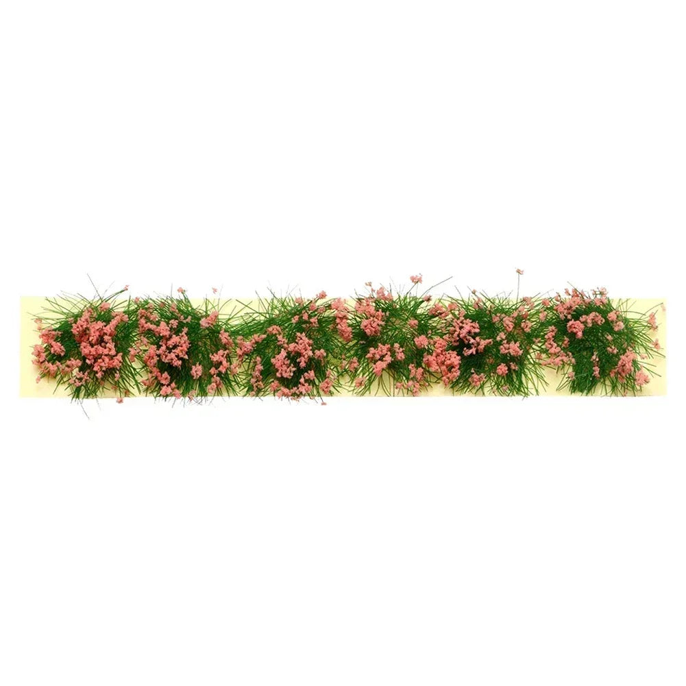Simulation Miniature Flowers Grass Tufts Model For HO Train Railway Building Garden Scene Decoration Materials Diorama Kits