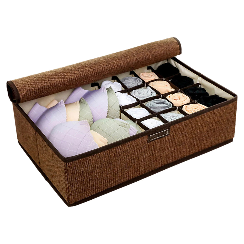 Drawer Underwear Bra Organizer Sock Storage Box Closet Organizer with Lid Large Capacity Basket Wardrobe Clothing Finishing Box