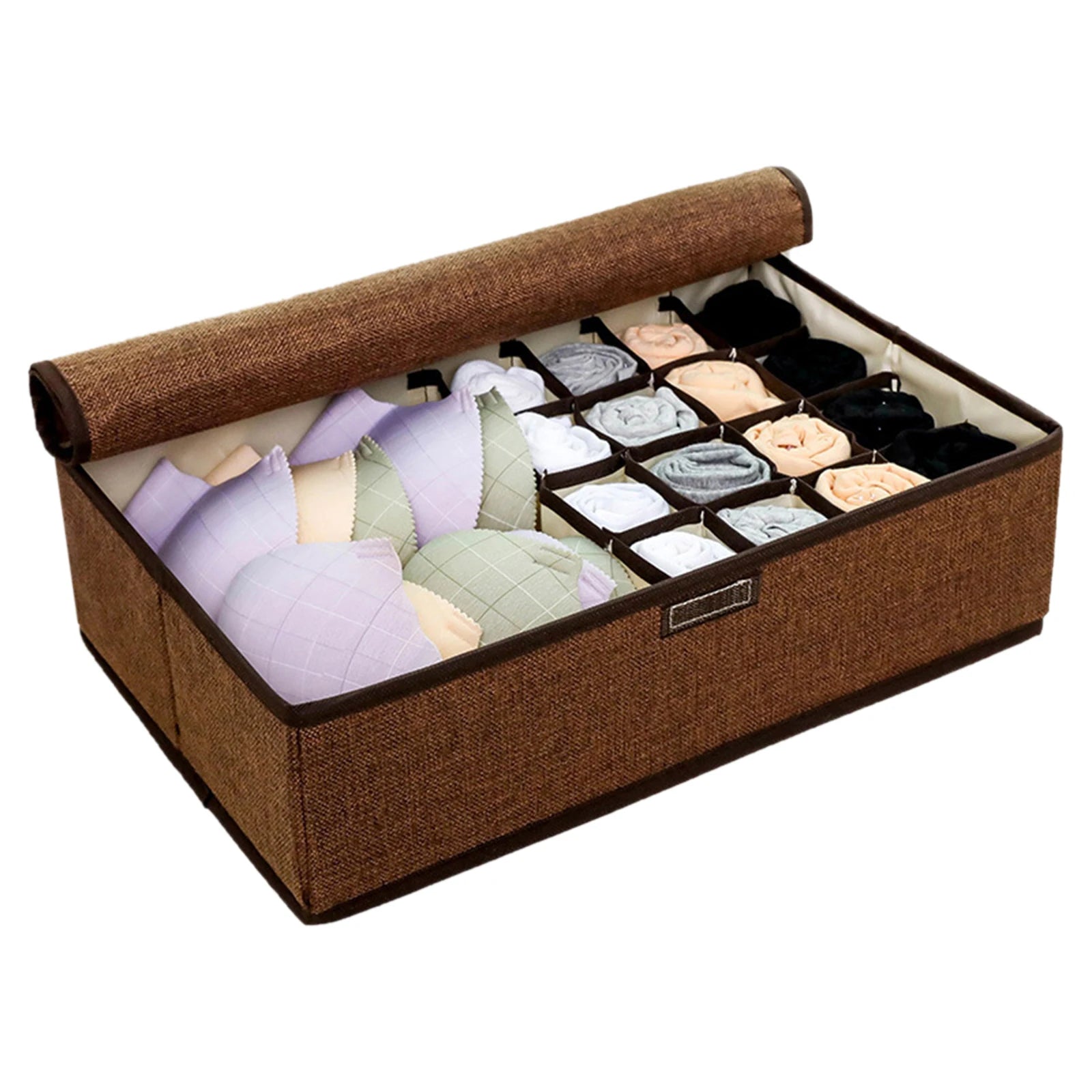 Drawer Underwear Bra Organizer Sock Storage Box Closet Organizer with Lid Large Capacity Basket Wardrobe Clothing Finishing Box