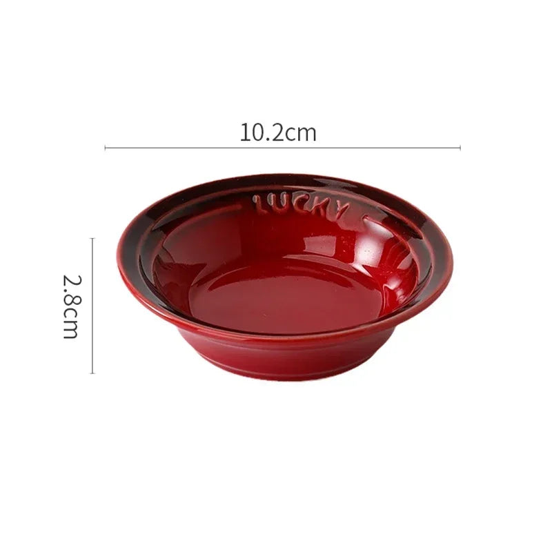 Ceramic Soy Sauce Dish Small Round Condiment Bowls for Sushi Appetizers Dipping Mini Appetizer Plates for Home Dining