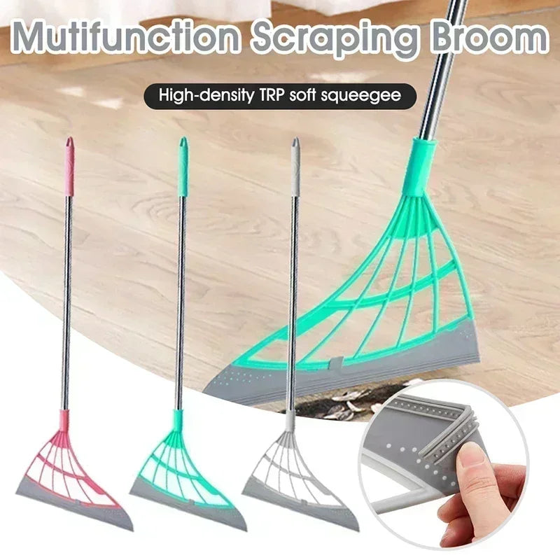 Silicone Magic Rubber Broom Mop Hand Dust Brooms Home Floor Cleaning Squeegee Wiper Toilet Bathroom Mops Witches Tools