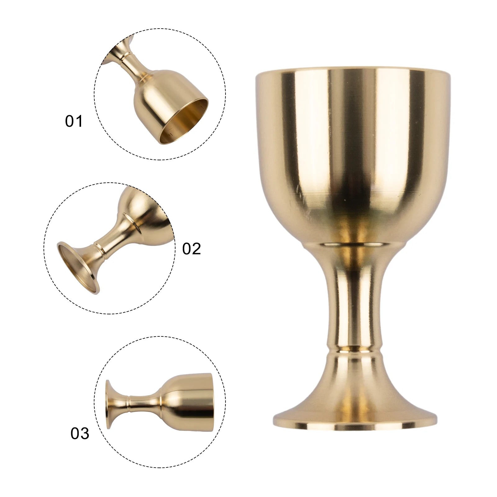Vintage Brass Wine Glass Drinking Liquor Tumbler Cup Mug For Party-Bar 15ml 30ml 5.5x3cm (S); 8x4cm L Dining-Bar Accessories