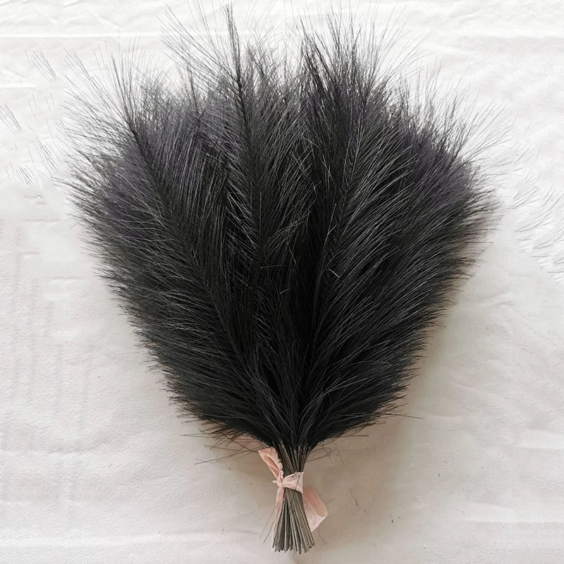10/20pcs Simulated Reed Feather Pampas Grass Home Porch Wedding Party Garden Decoration Flower Vase DIY Accessories False Plant